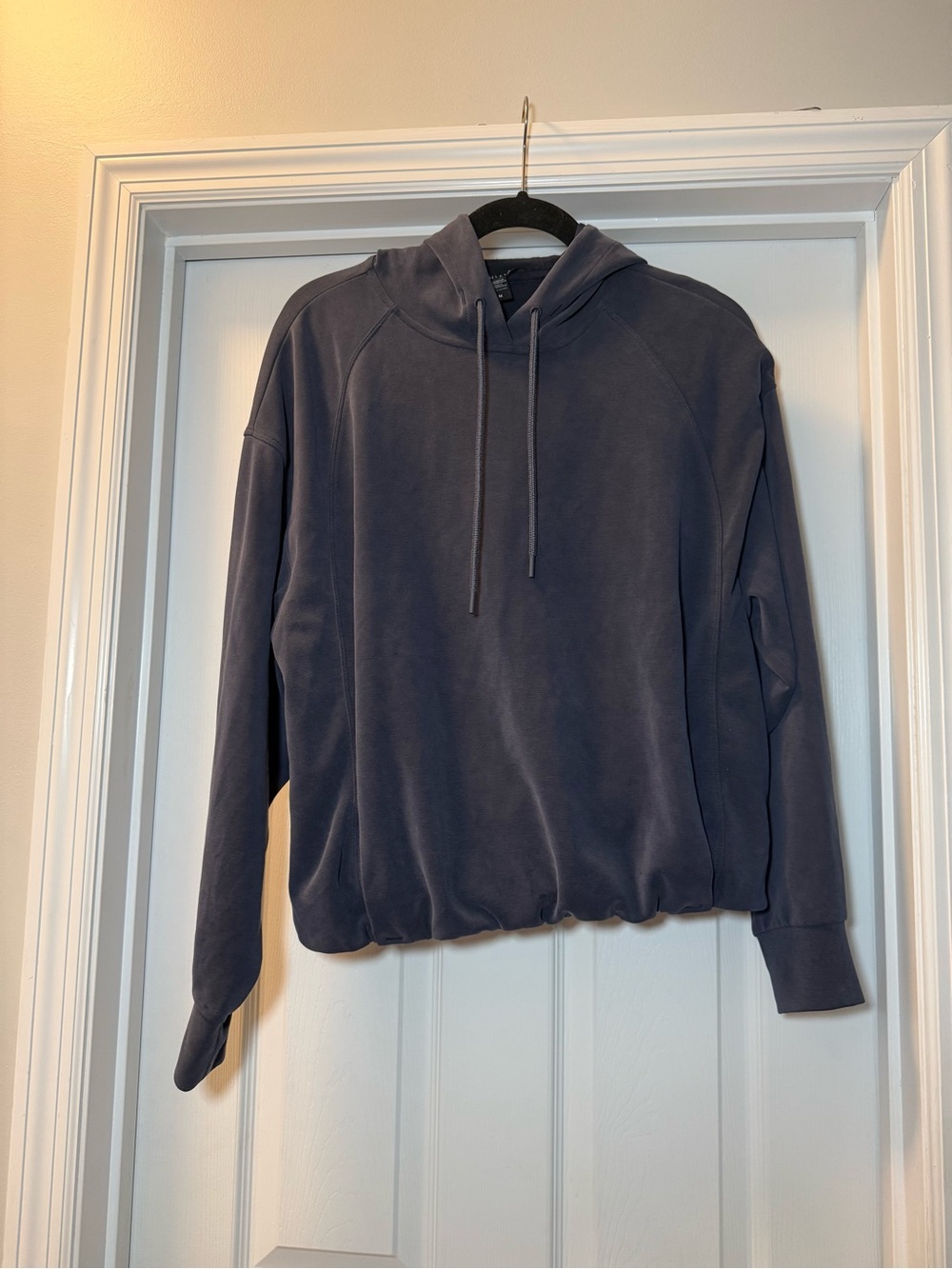 Athleta Gray Pullover Hoodie with elastic waistband